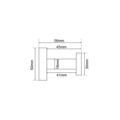 AQUAPERLA LUCID PIN ROBE HOOK CHROME
