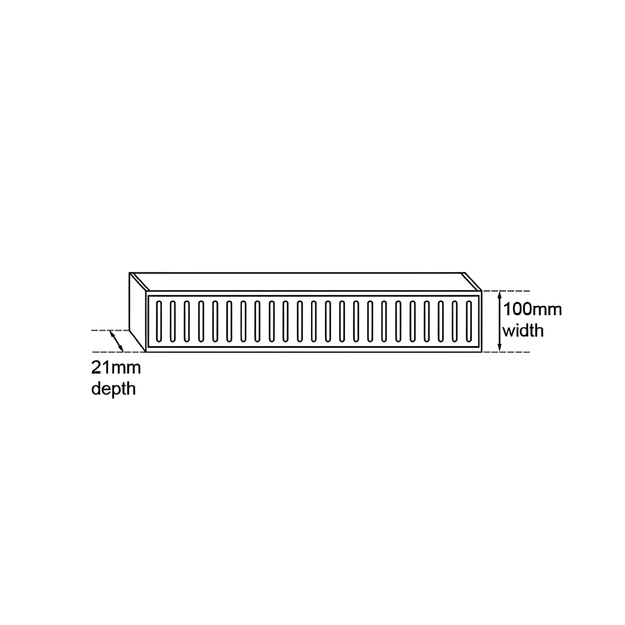 AQUAPERLA EZY FLOW FLOOR GRATE GUN METAL 100X21MM