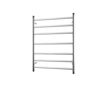 AQUAPERLA 7-BAR ROUND LADDER HEATED TOWEL RAIL 800MM CHROME