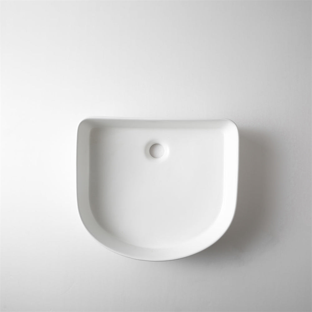 CLAYA ARCHED FLUTED ABOVE COUNTER BASIN MATTE WHITE 415MM