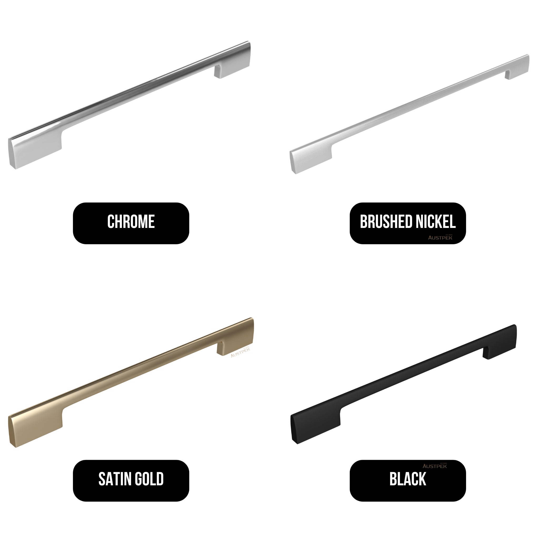 TIMBERLINE ARCH HANDLE BRUSHED NICKEL (AVAILABLE IN 244MM AND 340MM)