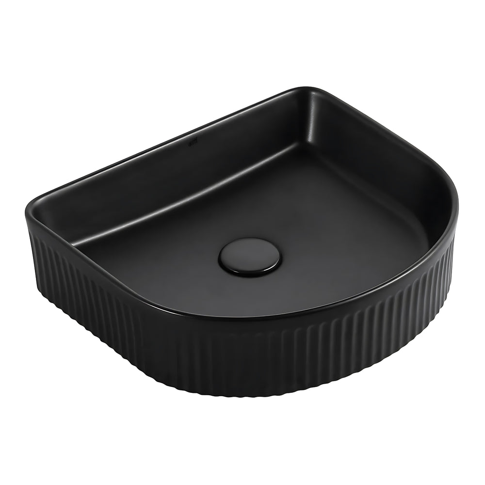 OTTI ARCHIE CERAMIC ABOVE COUNTER BASIN MATTE BLACK 415MM