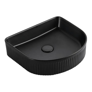 OTTI ARCHIE CERAMIC ABOVE COUNTER BASIN MATTE BLACK 415MM