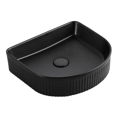 OTTI ARCHIE CERAMIC ABOVE COUNTER BASIN MATTE BLACK 415MM