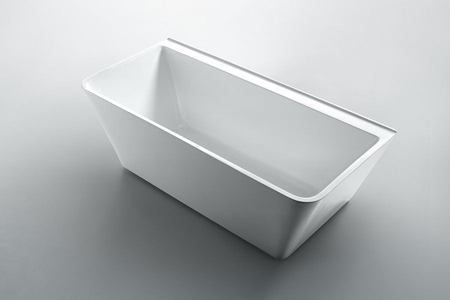 DECINA ARIA BACK-TO-WALL FREESTANDING BATH GLOSS WHITE (AVAILABLE IN 1500MM AND 1700MM)