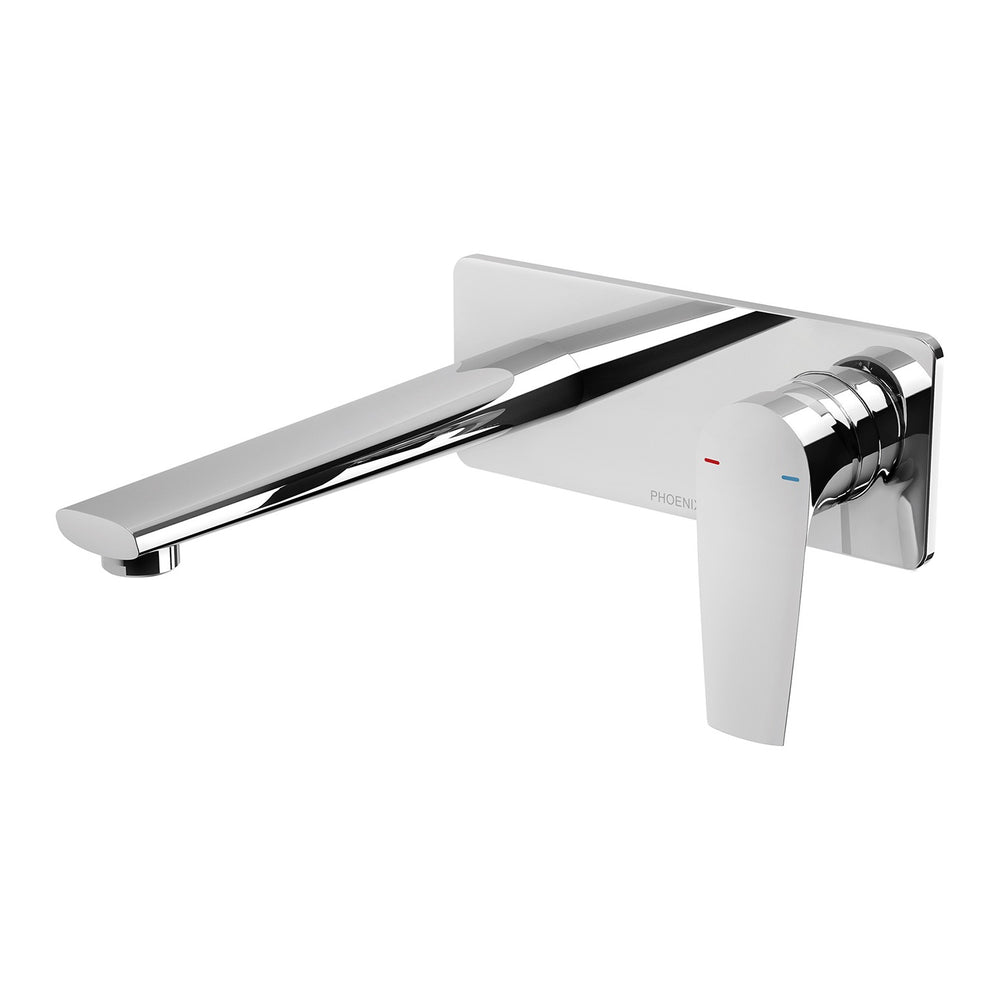 PHOENIX ARLO WALL BASIN / BATH MIXER SET WITH TRIM KIT AND BODY 200MM CHROME