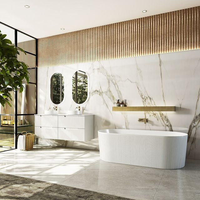 ATTICA NOOSA FREESTANDING BATH MATTE WHITE (AVAILABLE IN 1500MM AND 1700MM)