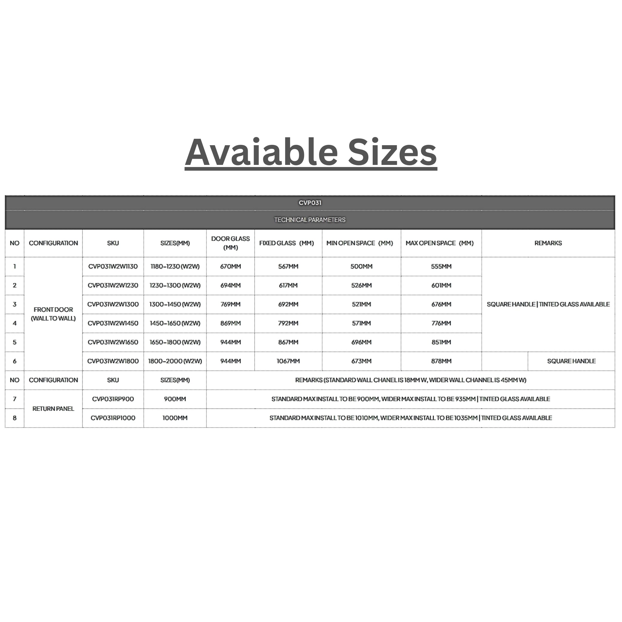 COVEY WALL TO WALL FRAMELESS SINGLE SLIDING DOOR GREY GLASS SHOWER SCREEN GUN METAL