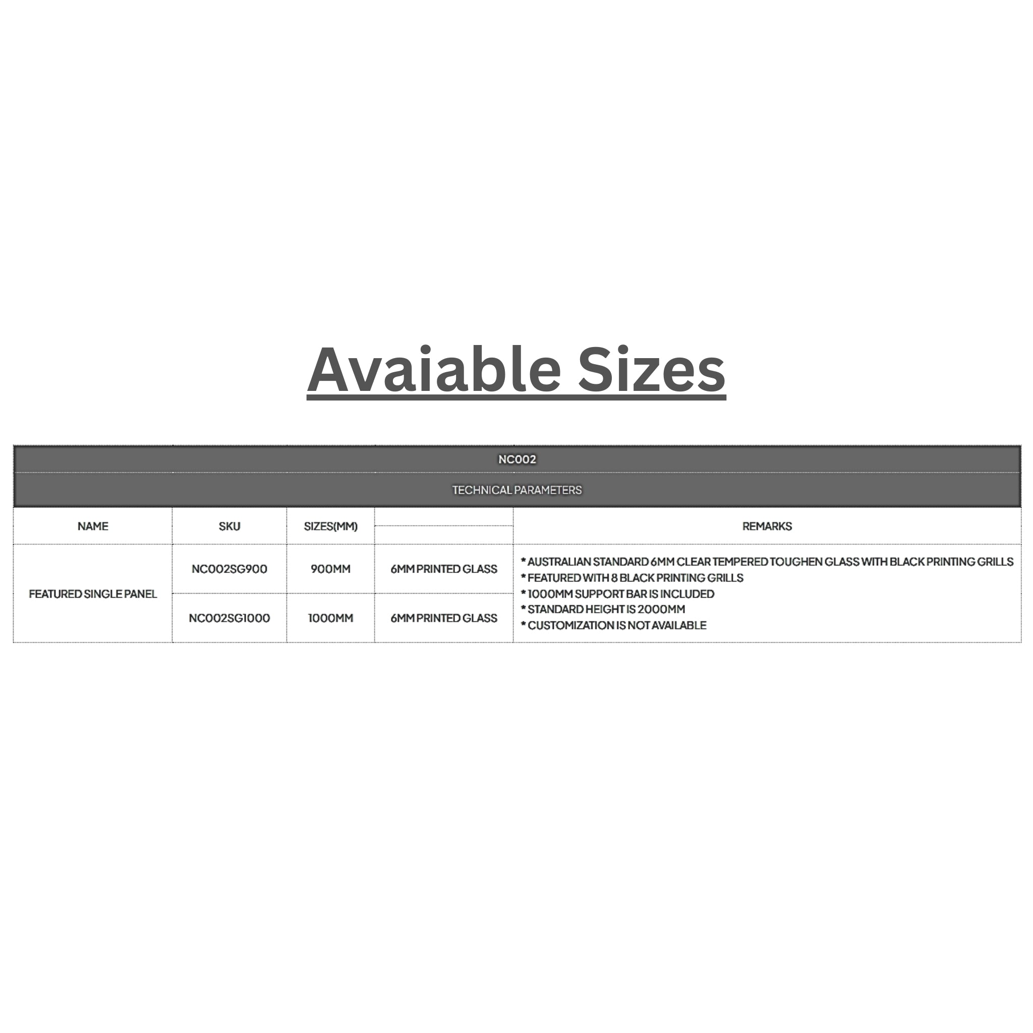 COVEY FRAMED 8 PRINTED GRILLS WALK IN SINGLE PANEL WITH SUPPORT BAR SHOWER SCREEN MATTE BLACK