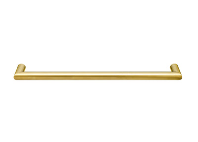 COLDBUSTER HORIZONTAL ROUND HEATED SINGLE TOWEL RAIL BRUSHED BRASS (AVAILABLE IN 450MM, 632MM AND 832MM)