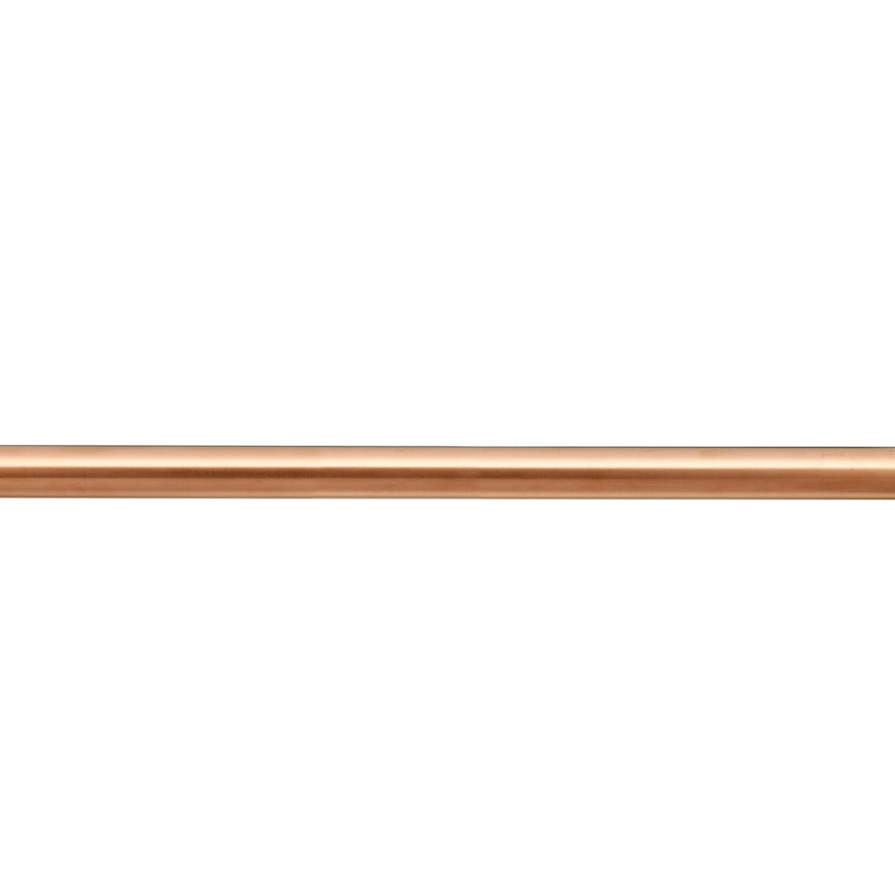 COLDBUSTER HORIZONTAL ROUND HEATED SINGLE TOWEL RAIL BRUSHED COPPER (AVAILABLE IN 450MM, 632MM AND 832MM)