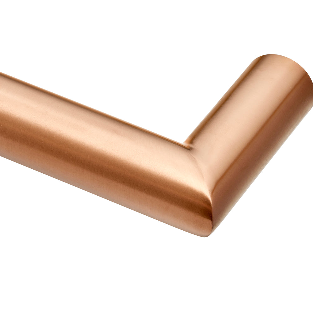 COLDBUSTER HORIZONTAL ROUND HEATED SINGLE TOWEL RAIL BRUSHED COPPER (AVAILABLE IN 450MM, 632MM AND 832MM)