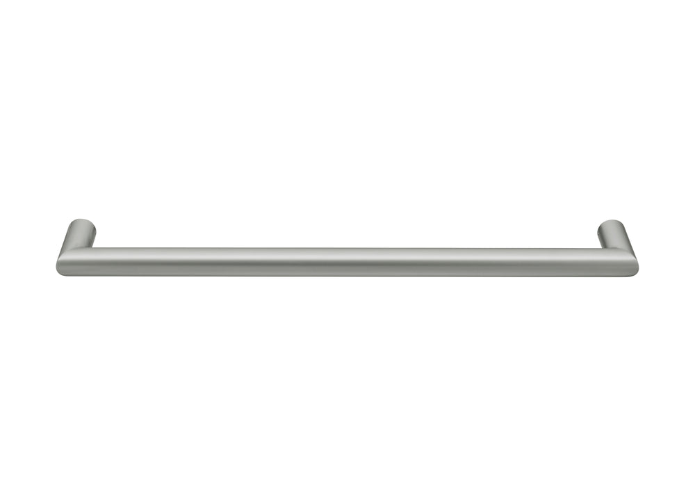 COLDBUSTER HORIZONTAL ROUND HEATED SINGLE TOWEL RAIL BRUSHED NICKEL (AVAILABLE IN 450MM, 632MM AND 832MM)