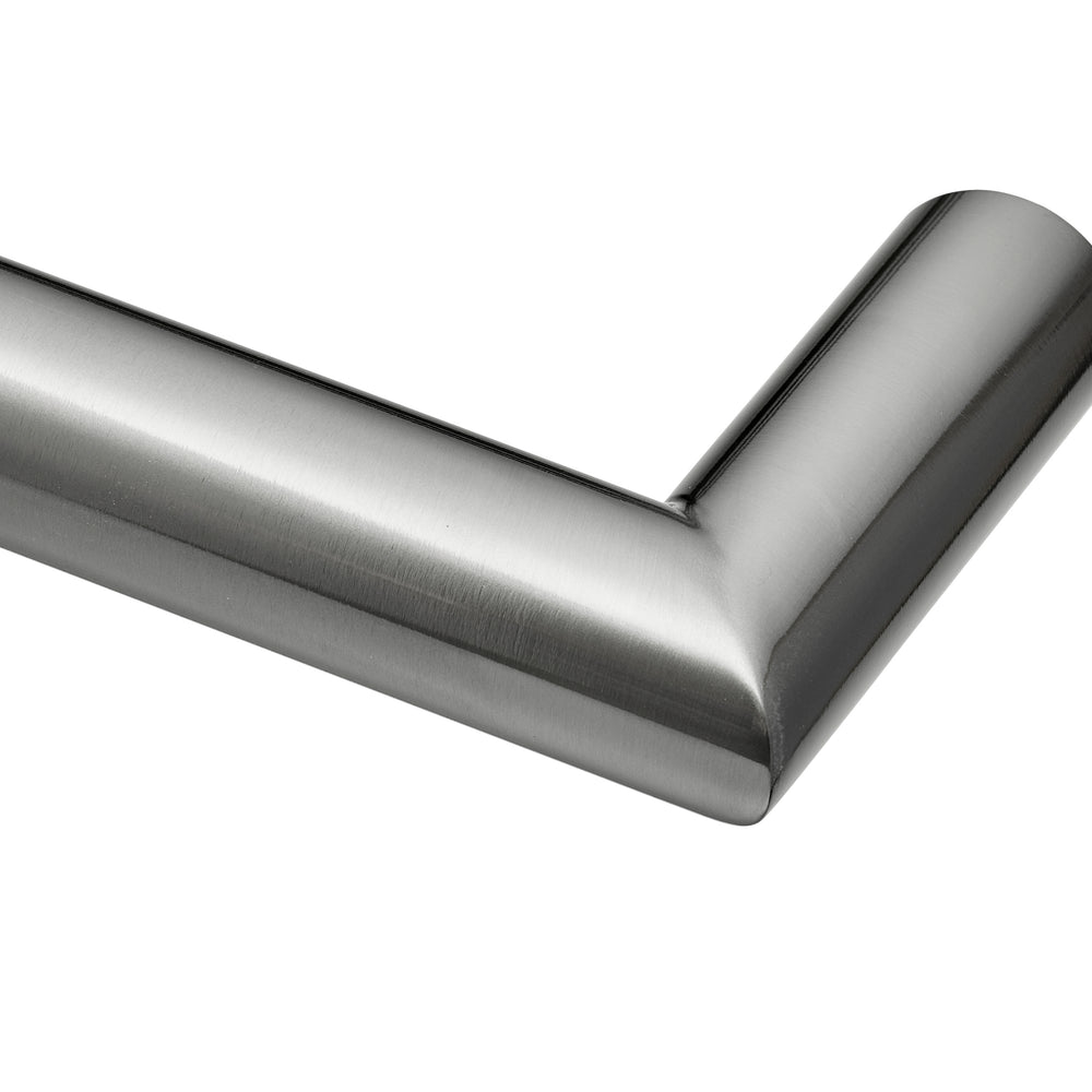 COLDBUSTER HORIZONTAL ROUND HEATED SINGLE TOWEL RAIL BRUSHED GUN METAL (AVAILABLE IN 450MM, 632MM AND 832MM)