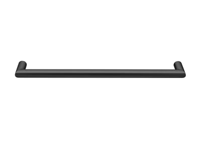 COLDBUSTER HORIZONTAL ROUND HEATED SINGLE TOWEL RAIL MATTE BLACK (AVAILABLE IN 450MM, 632MM AND 832MM)