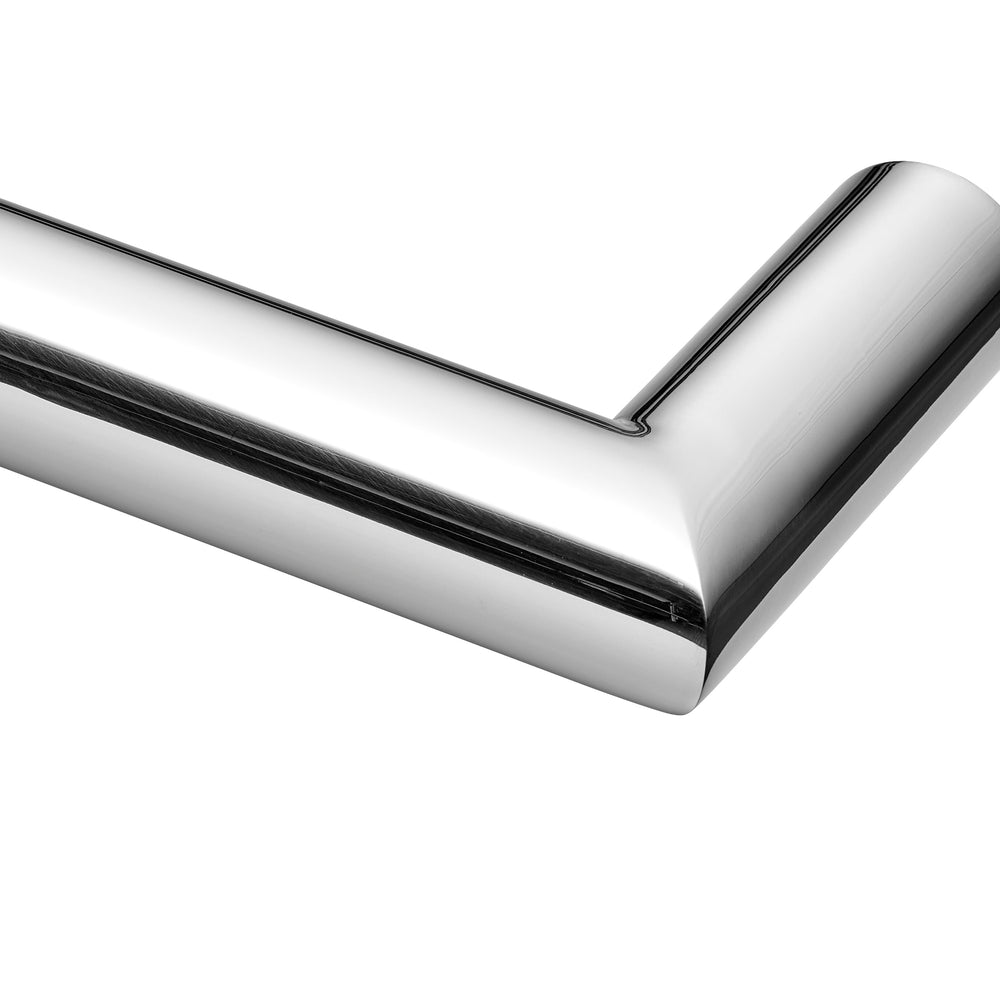 COLDBUSTER HORIZONTAL ROUND HEATED SINGLE TOWEL RAIL POLISHED STAINLESS STEEL (AVAILABLE IN 450MM, 632MM AND 832MM)