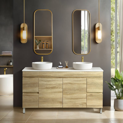 POSEIDON BERGE WHITE OAK FLOOR STANDING VANITY 1500MM