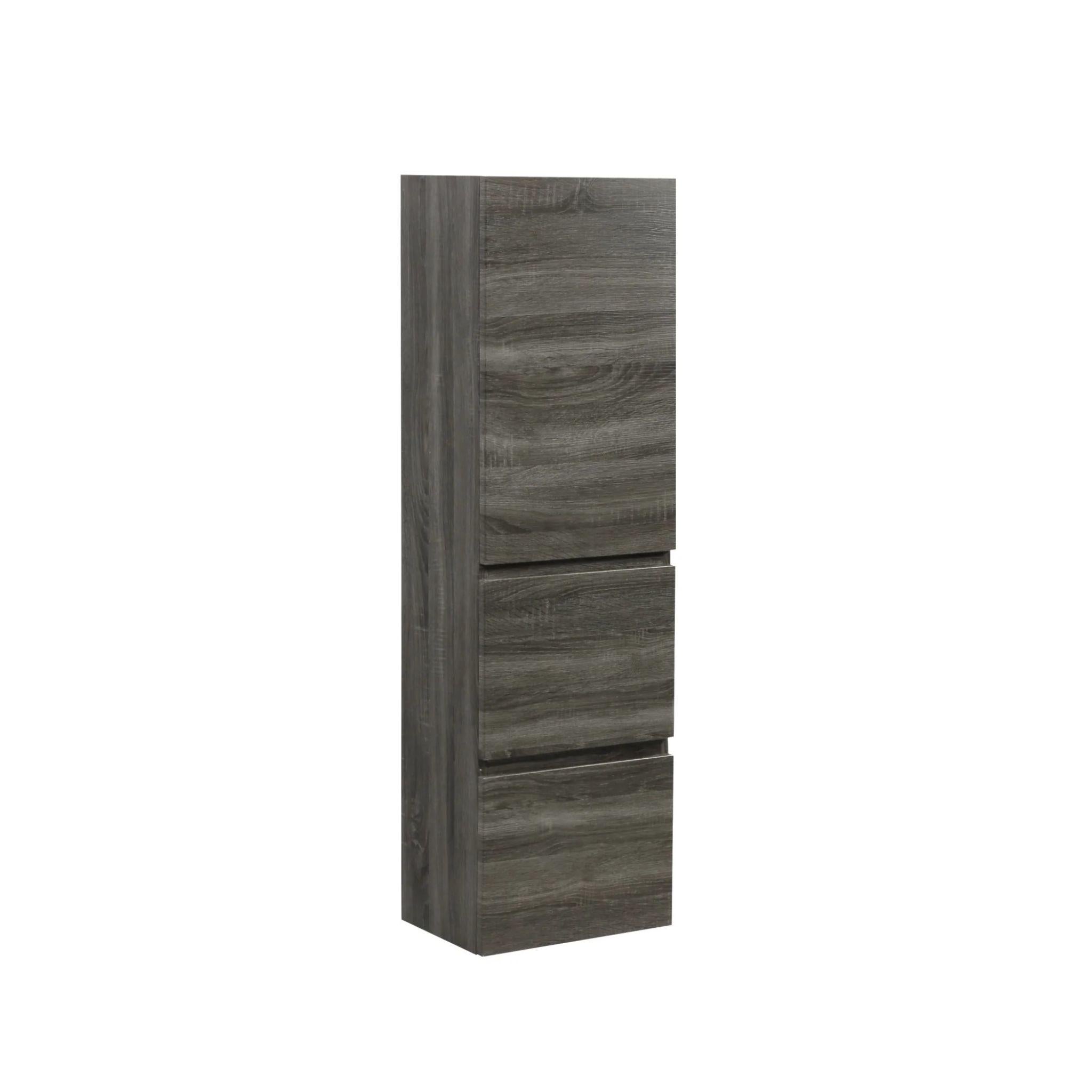 POSEIDON WALL HUNG TALL BOY DARK GREY 400MM X 1350MM