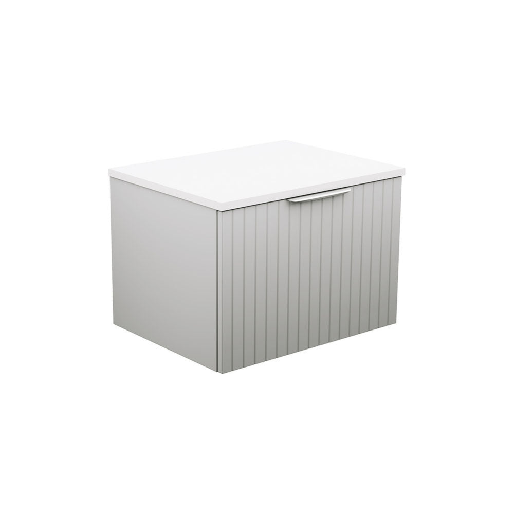 FIENZA BAYVIEW STONE GREY MATTE 600MM SINGLE BOWL WALL HUNG VANITY
