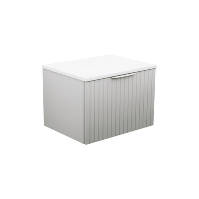 FIENZA BAYVIEW STONE GREY MATTE 600MM SINGLE BOWL WALL HUNG VANITY