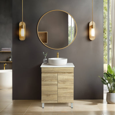 POSEIDON BERGE WHITE OAK 600MM FLOOR STANDING VANITY