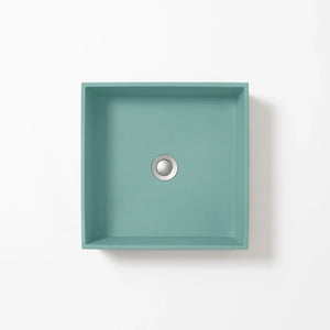 CONCRETE STUDIO BALY ABOVE COUNTER BASIN SQUARE AQUA 360MM