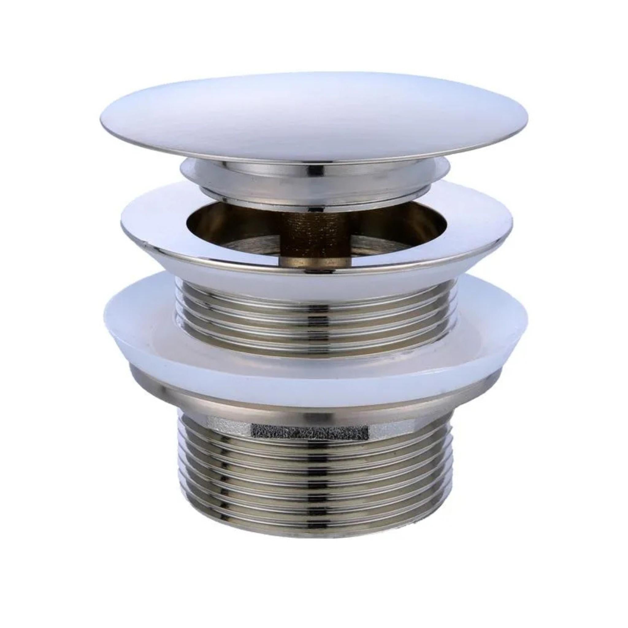 TURNER HASTINGS SAFETY PULL-OUT POP-UP BATH WASTE WITH SHORT TAIL 40MM BRUSHED NICKEL