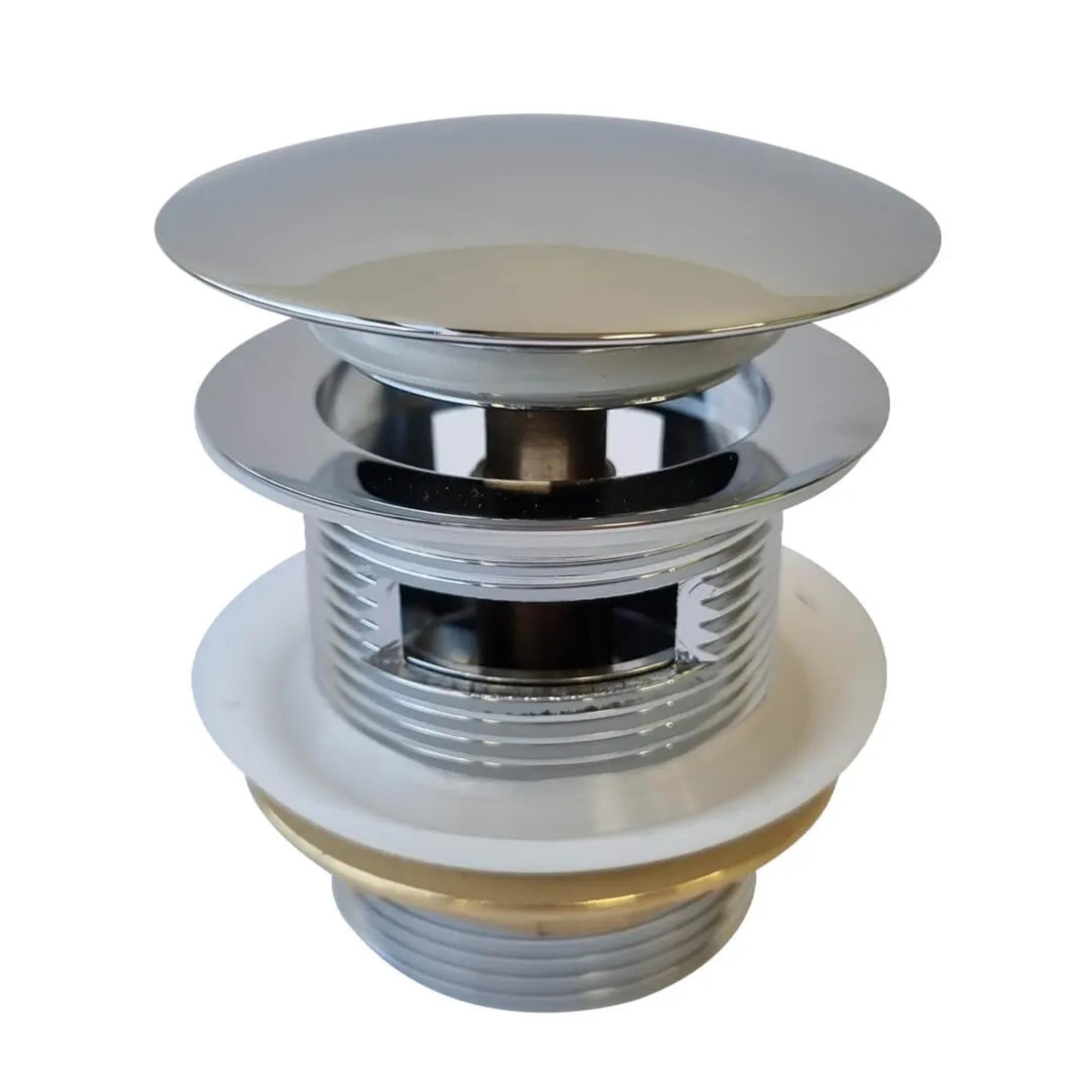 TURNER HASTINGS SAFETY PULL-OUT POP-UP BATH WASTE WITH SHORT TAIL OVERFLOW 40MM CHROME