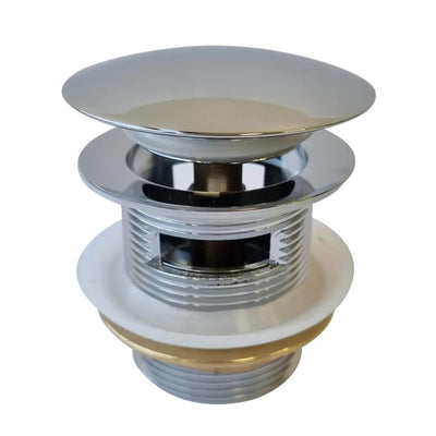 TURNER HASTINGS SAFETY PULL-OUT POP-UP BATH WASTE WITH SHORT TAIL OVERFLOW 40MM CHROME