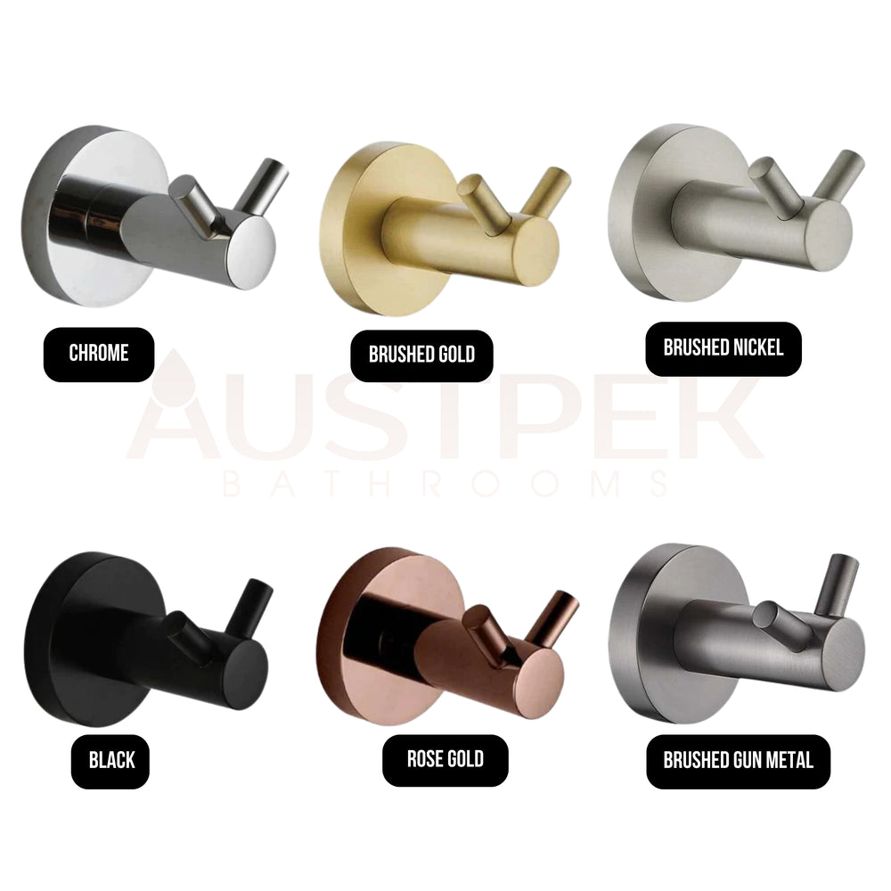 HELLYCAR IDEAL DOUBLE ROBE HOOK BRUSHED NICKEL