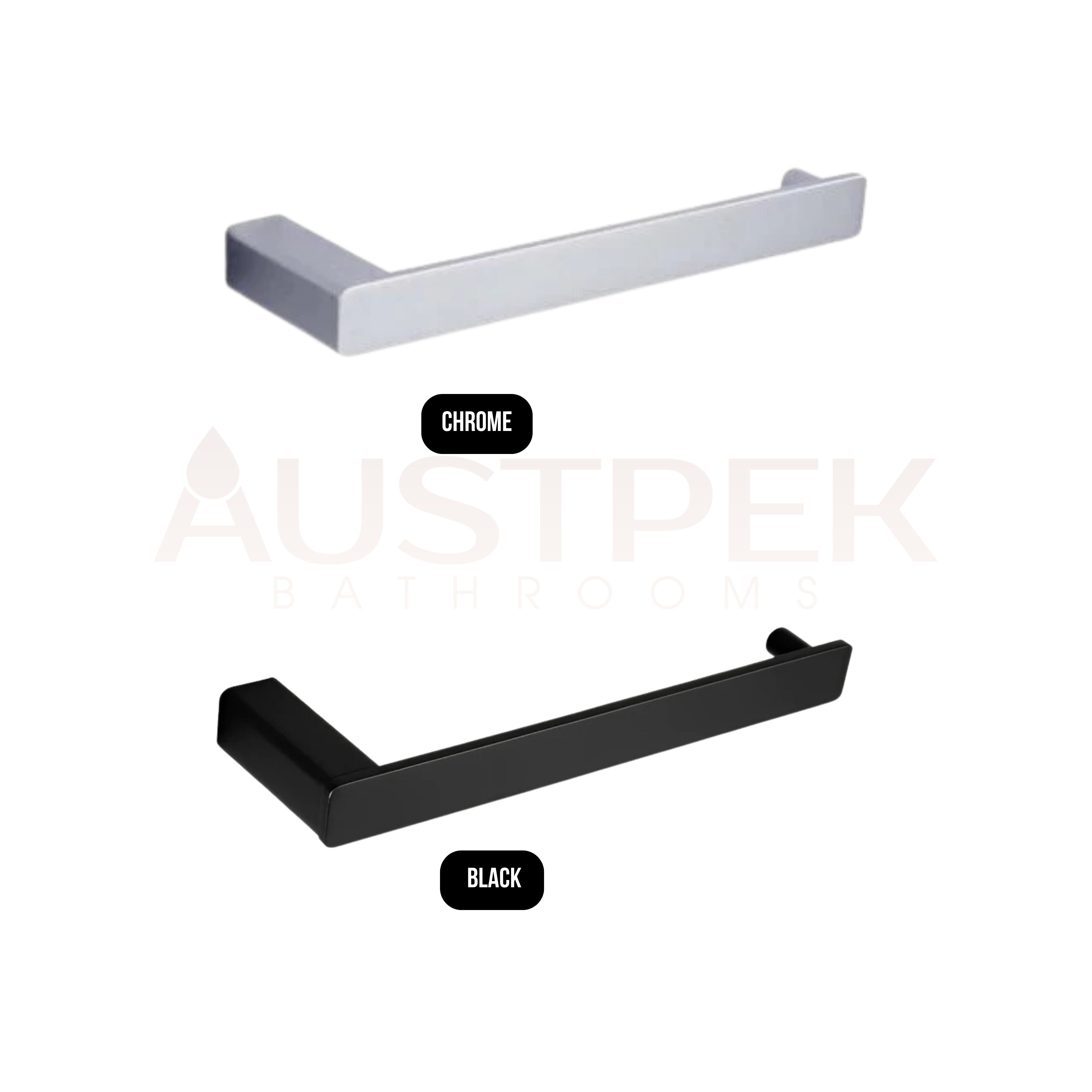 HELLYCAR ELEGANT NON-HEATED HAND TOWEL RAIL BLACK 230MM
