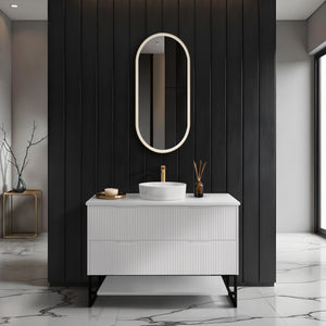 RIVA BALI MATTE WHITE 1200MM SINGLE BOWL FLOOR STANDING VANITY