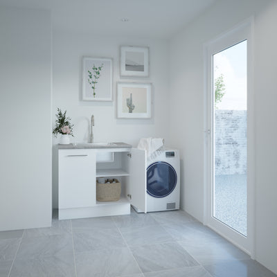 TIMBERLINE CUSTOM 915MM LAUNDRY CABINET WITH LAMINATE TOP & SINK PACKAGE