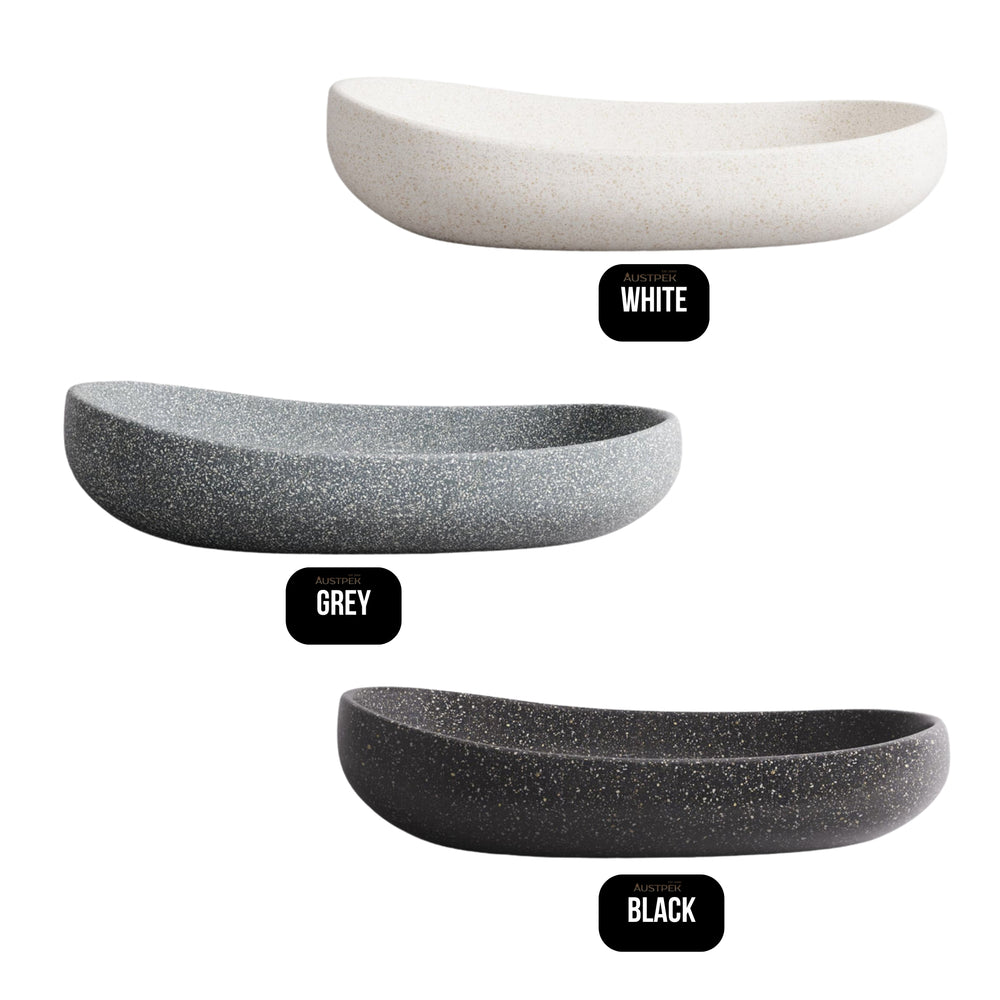 MADU MILLA ABOVE COUNTER BASIN TERRAZO STONE BLACK 500MM