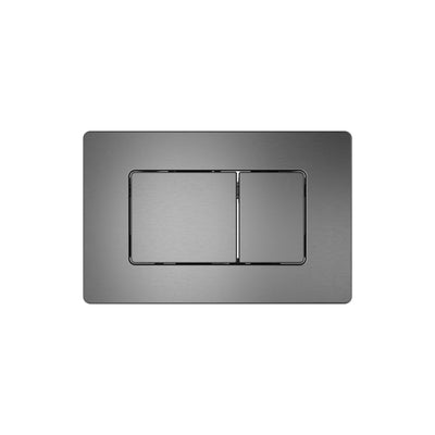 BELBAGNO STAINLESS STEEL IN WALL RECTANGULAR BUTTON FLUSH PLATES 256MM GUN GREY