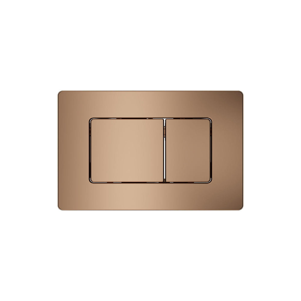 BELBAGNO STAINLESS STEEL IN WALL RECTANGULAR BUTTON FLUSH PLATES 256MM ROSE GOLD