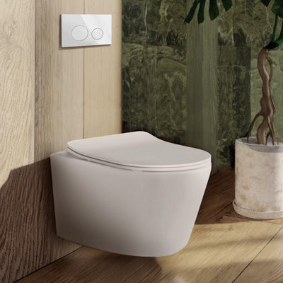 BELBAGNO GLASS IN WALL CIRCLE BUTTON FLUSH PLATES 256MM WHITE