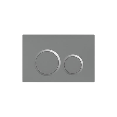 BELBAGNO ABS IN WALL CIRCLE BUTTON FLUSH PLATES 256MM GUN GREY