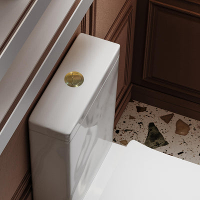 BELBAGNO TOILET SUITES ROUND FLUSH BUTTON 55MM BRUSHED BRASS