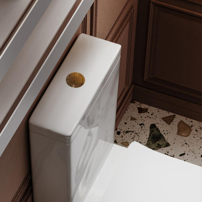 BELBAGNO TOILET SUITES ROUND FLUSH BUTTON 55MM BRUSHED ROSE GOLD