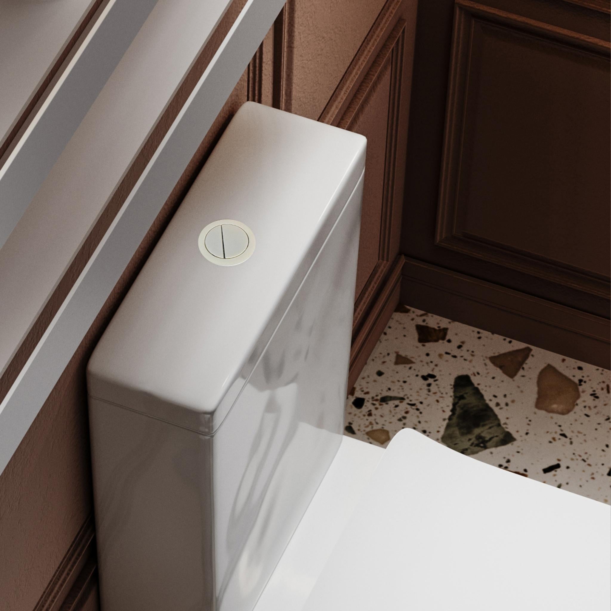 BELBAGNO TOILET SUITES ROUND FLUSH BUTTON 55MM MATTE WHITE