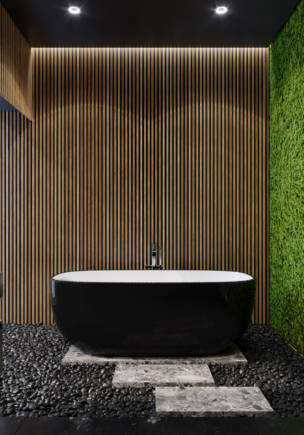 BELBAGNO SAPPHIRE FREESTANDING BATHTUB SEMI GLOSS BLACK 1650MM