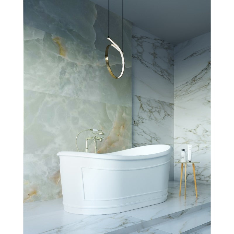 BEL BAGNO RITZ FREESTANDING BATHTUB MATTE WHITE 1676MM