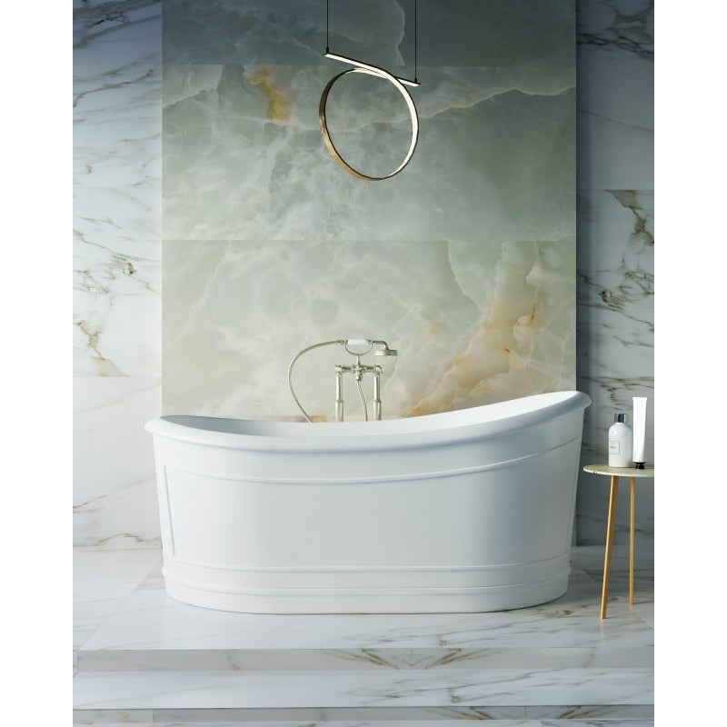 BEL BAGNO RITZ FREESTANDING BATHTUB MATTE WHITE 1676MM