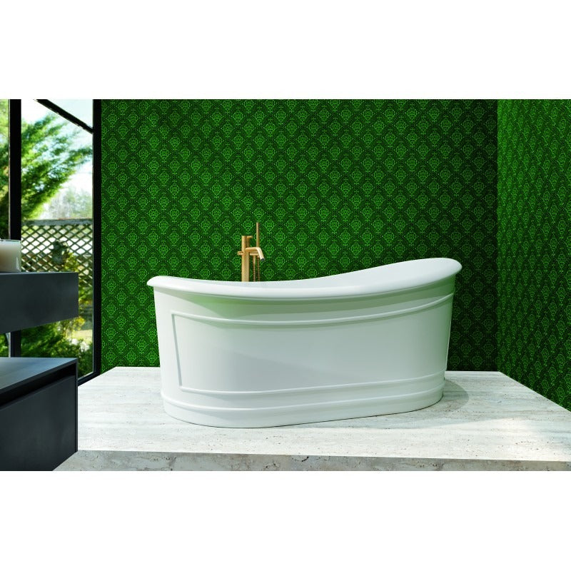 BEL BAGNO RITZ FREESTANDING BATHTUB MATTE WHITE 1676MM