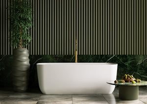 BELBAGNO TERRICCIO FREESTANDING BATHTUB MATTE WHITE (AVAILABLE IN 1500MM AND 1700MM)