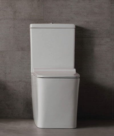 BELBAGNO ARDENTE-R RIMLESS BACK TO WALL TOILET SUITE GLOSS WHITE