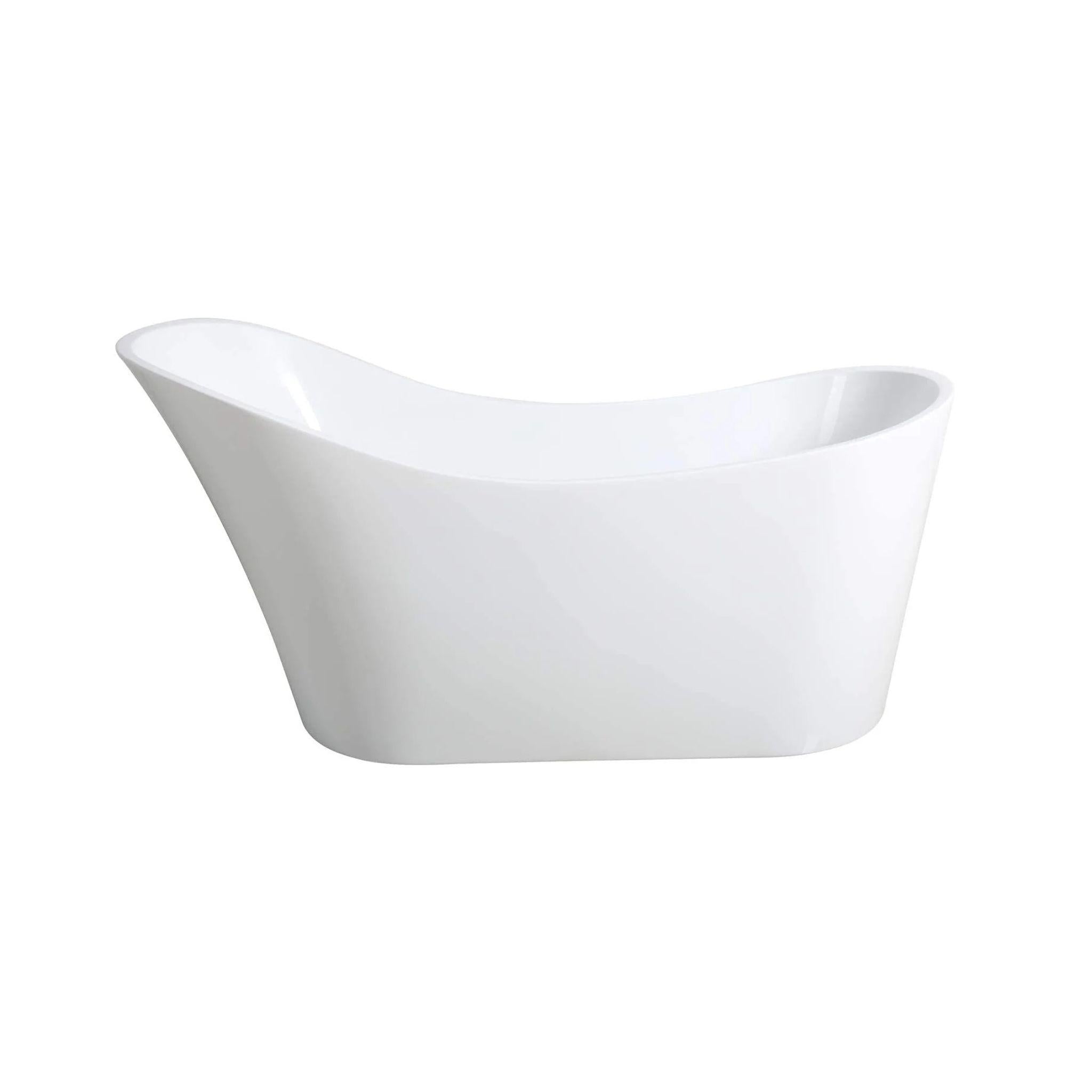 POSEIDON BEVEL FREESTANDING BATHTUB NF GLOSS BLACK AND GLOSS WHITE 1700MM