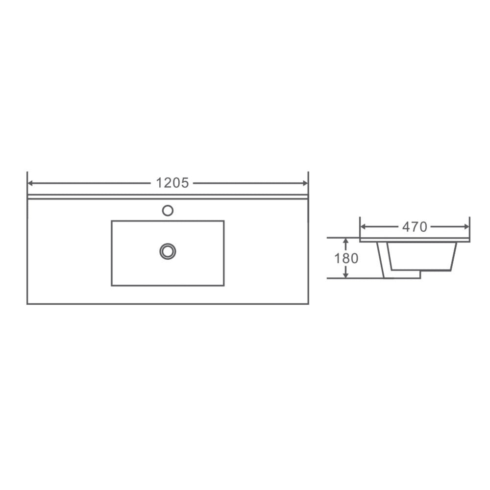 MERCIO BELLA NOTAIO WALNUT 1200MM SINGLE BOWL FLOOR STANDING VANITY