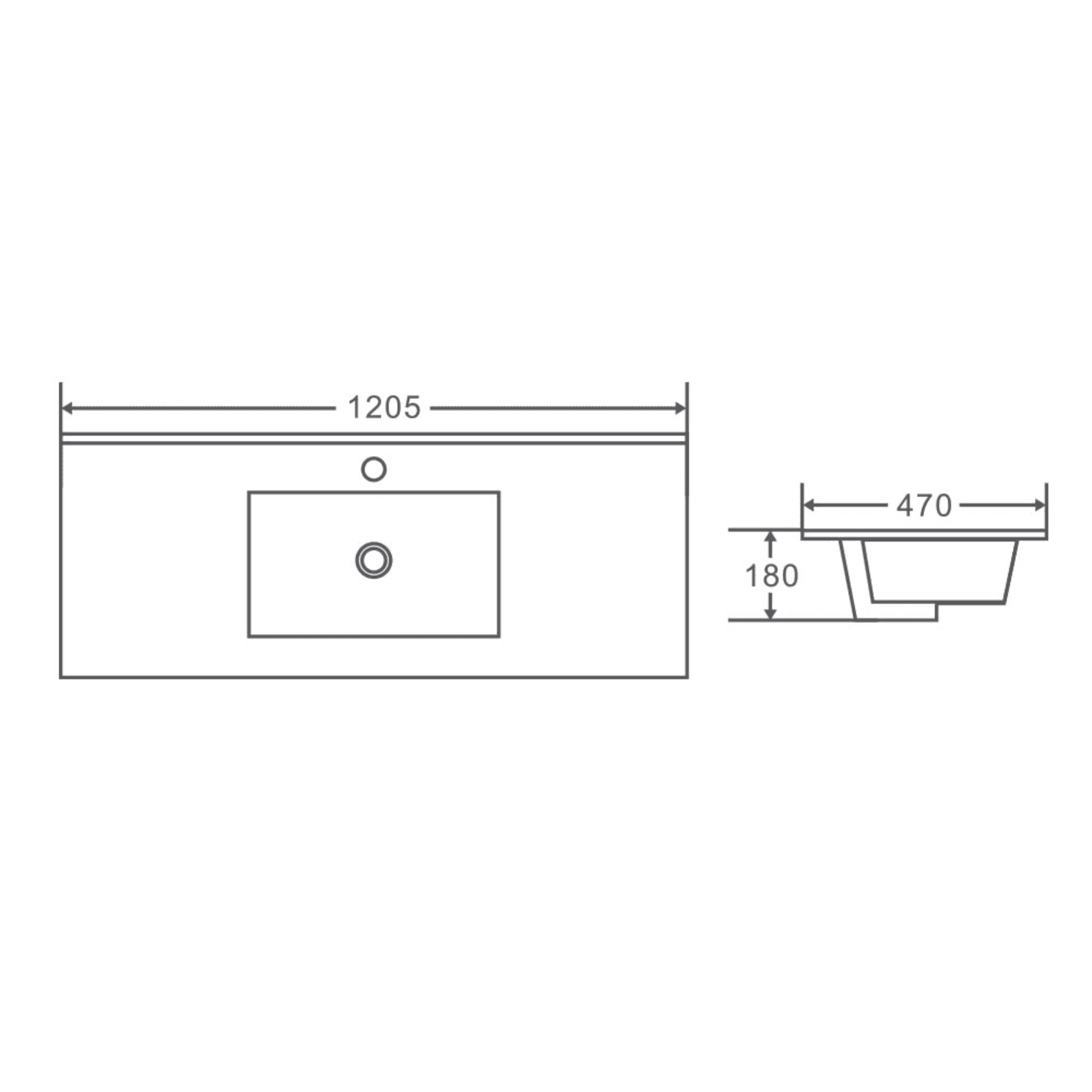MERCIO BELLA NOTAIO WALNUT 1200MM SINGLE BOWL FLOOR STANDING VANITY